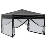 Vidaxl Partytent faltbar mit Seitenwänden 3x3 m schwarz