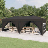 Vidaxl partytent faltbar mit Seitenwänden 3x6 m Anthrazit -gelenkt