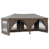 Vidaxl Partytent faltbar mit Seitenwänden 3x6 m Taupe