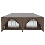 Vidaxl Partytent faltbar mit Seitenwänden 3x6 m Taupe