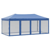 Vidaxl Partytent faltbar mit Seitenwänden 3x6 m blau