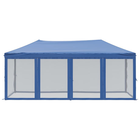 Vidaxl Partytent faltbar mit Seitenwänden 3x6 m blau