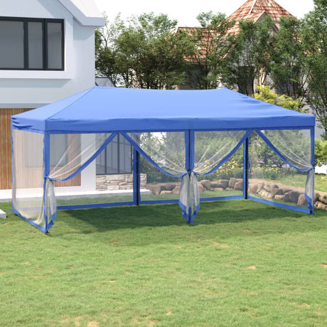 Vidaxl Partytent faltbar mit Seitenwänden 3x6 m blau