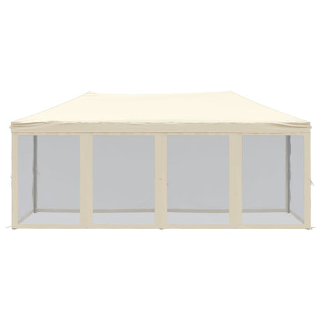 Vidaxl Partytent faltbar mit Seitenwänden 3x6 m cremefarben -gepflegt