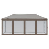 Vidaxl Partytent faltbar mit Seitenwänden 3x6 m Taupe