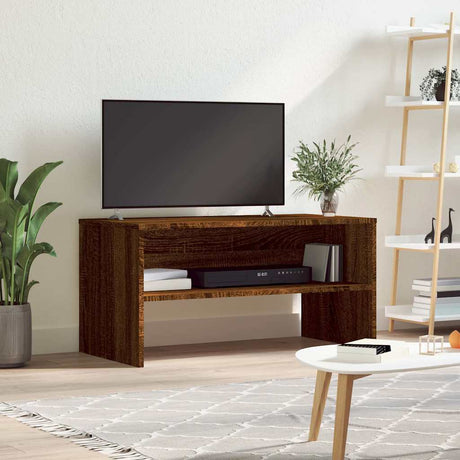 Vidaxl tv-meubel 80x40x40 cm bewerkt hout bruin eikenkleur
