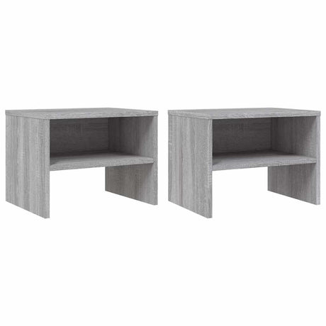 Vidaxl nachtkastjes 2 st 40x30x30 cm bewerkt hout grijs sonoma eiken
