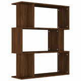 Vidaxl boekenkast kamerscherm 80x24x96 cm bewerkt hout bruineiken