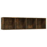 Vidaxl boekenkast tv-meubel 143x30x36 cm bewerkt hout gerookt eiken