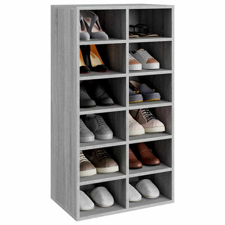 Vidaxx Schuhregal 54x34x100,5 cm, Holzwerkstoff, Farbe Sonoma-Eiche, Grau