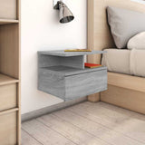 Vidaxl nachtkastjes 2 st zwevend 40x31x27 cm bewerkt hout grijs sonoma