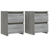 Vidaxl nachtkastjes 2 stuks grijs sonoma 30x30x40 cm engineered wood