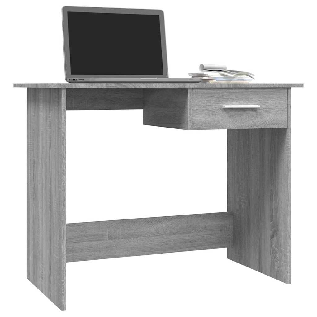 Vidaxl bureau 100x50x76 cm bewerkt hout grijs sonoma eikenkleurig