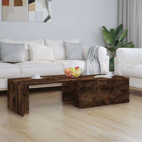 Vidaxl salontafel 150x50x35 cm bewerkt hout gerookt eikenkleurig