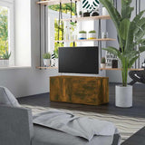 Vidaxl tv-meubel 80x34x36 cm bewerkt hout gerookt eikenkleurig
