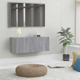 Vidaxl tv-meubel 80x30x30 cm bewerkt hout grijs sonoma eikenkleurig