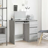 Vidaxl bureau 90x45x76 cm bewerkt hout grijs sonoma eikenkleurig