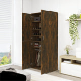 VIDAXL -Schuhschrank 80x39x178 cm Propertiertes Holzgeräuchchen -Eiche gefärbt