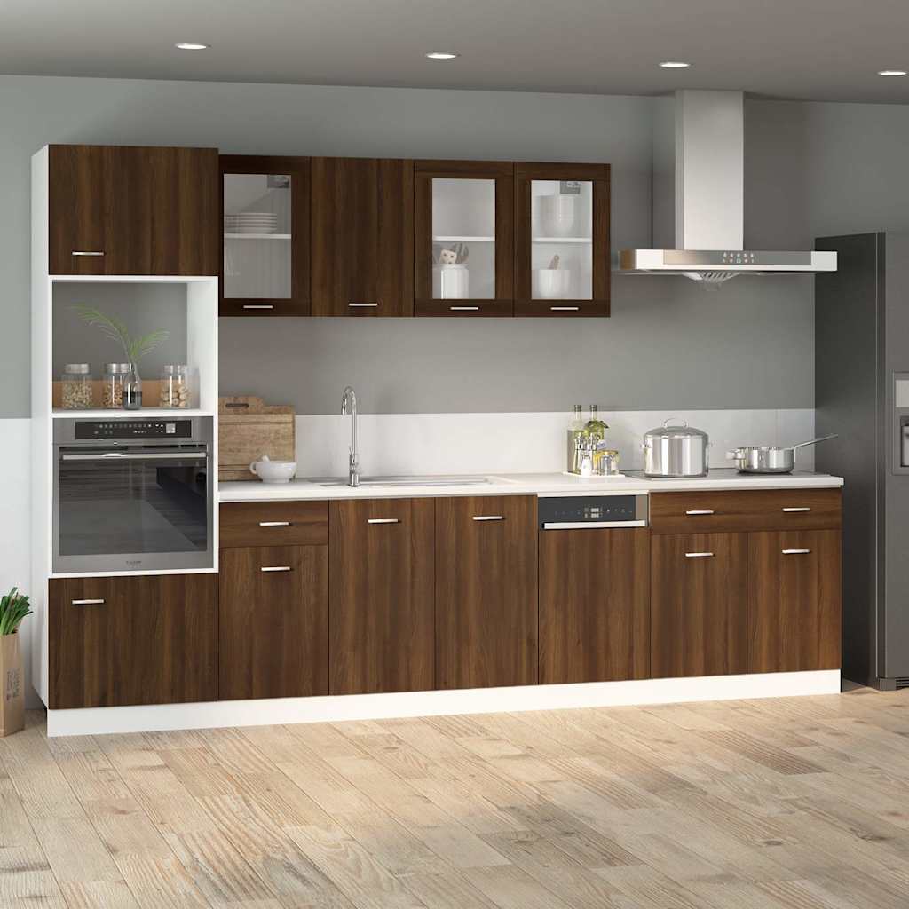 Vidaxl onderkast met lade lyon 40x46x81,5 cm bewerkt hout bruin eikenkleur