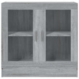 Vidaxl vitrinekast 82,5x30,5x80 cm bewerkt hout grijs sonoma eiken