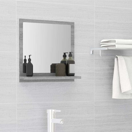Vidaxl badkamerspiegel 40x10,5x37 cm bewerkt hout grijs sonoma eiken