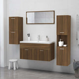Vidaxl badkamerkast 30x30x130 cm bewerkt hout bruin eikenkleur