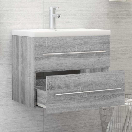 Vidaxl wastafelkast 60x38,5x48 cm bewerkt hout grijs sonoma eikenkleur