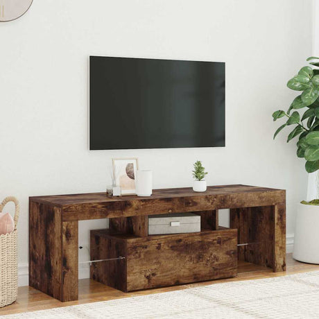 Vidaxl tv-meubel met led-verlichting 120x35x40 cm gerookt eikenkleurig