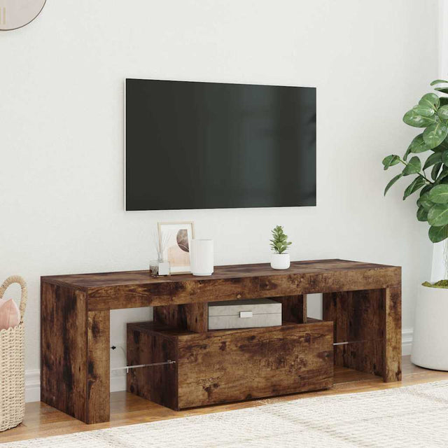 Vidaxl tv-meubel met led-verlichting 120x35x40 cm gerookt eikenkleurig