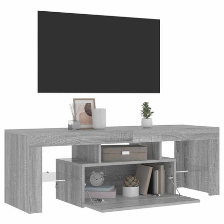 Vidaxl tv-meubel met led-verlichting 120x35x40 cm grijs sonoma eiken