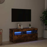 Vidaxl tv-meubel met led-verlichting 90x35x40 cm gerookt eikenkleurig