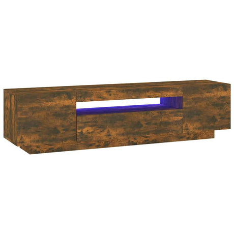 Vidaxl tv-meubel met led-verlichting 160x35x40 cm gerookt eikenkleurig