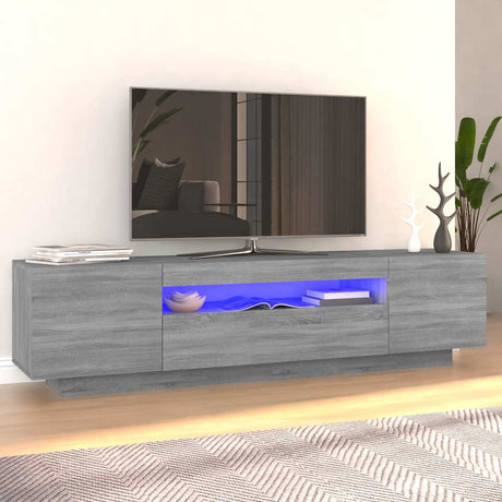Vidaxl tv-meubel met led-verlichting 160x35x40 cm grijs sonoma eiken