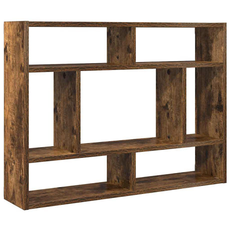 Vidaxl wandschap 75x16x55 cm bewerkt hout gerookt eikenkleurig