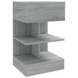 Vidaxl nachtkastjes 2 st 40x35x65 cm bewerkt hout grijs sonoma eiken