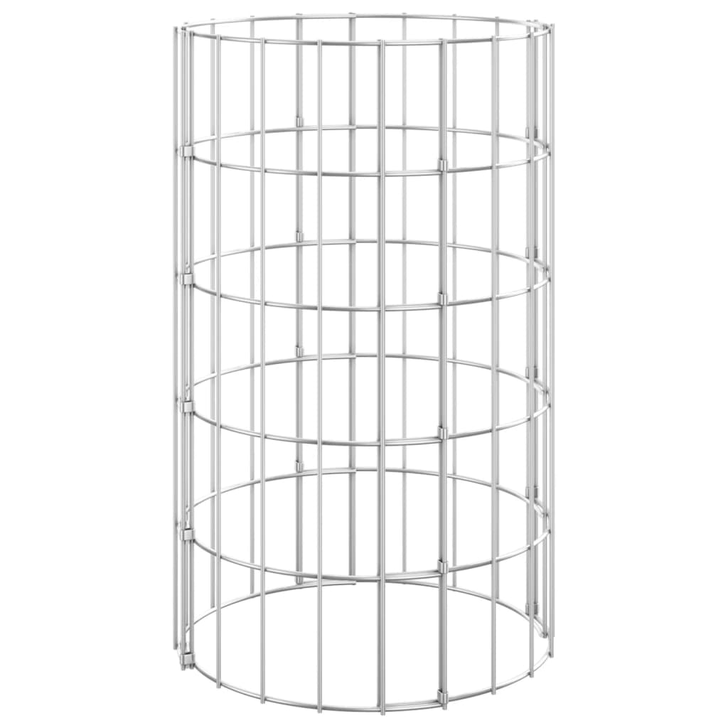 Vidaxl gabion paal rond ø30x50 cm gegalvaniseerd staal