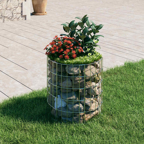 Vidaxl Gabionenpfosten rund ø50x50 cm aus verzinktem Stahl