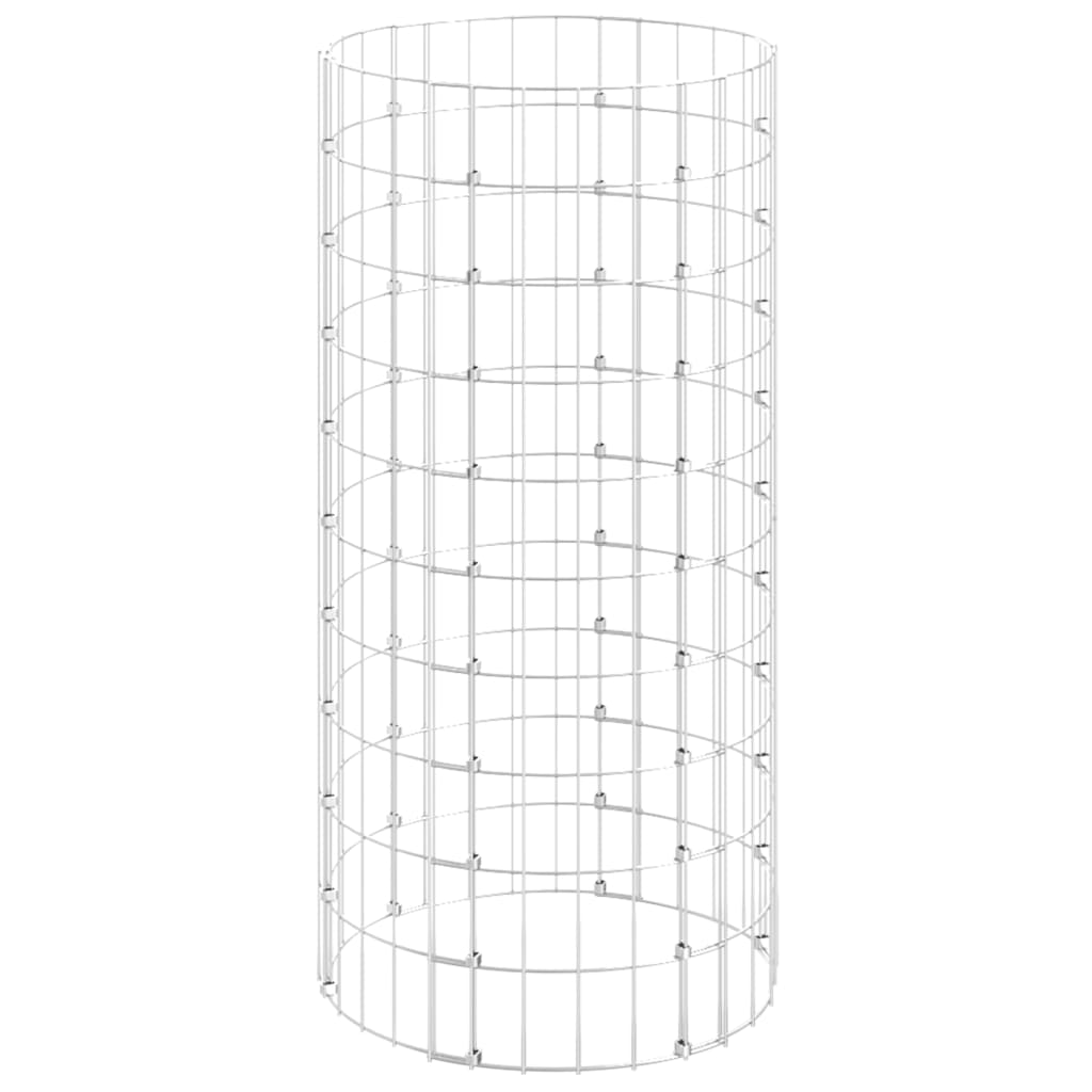 Vidaxl Gabionenpfosten rund ø50x100 cm aus verzinktem Stahl