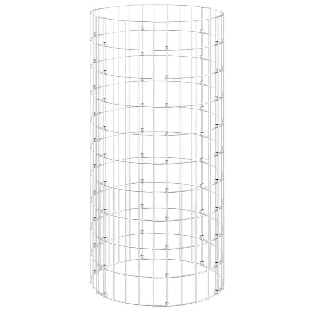 Vidaxl Gabionenpfosten rund ø50x100 cm aus verzinktem Stahl