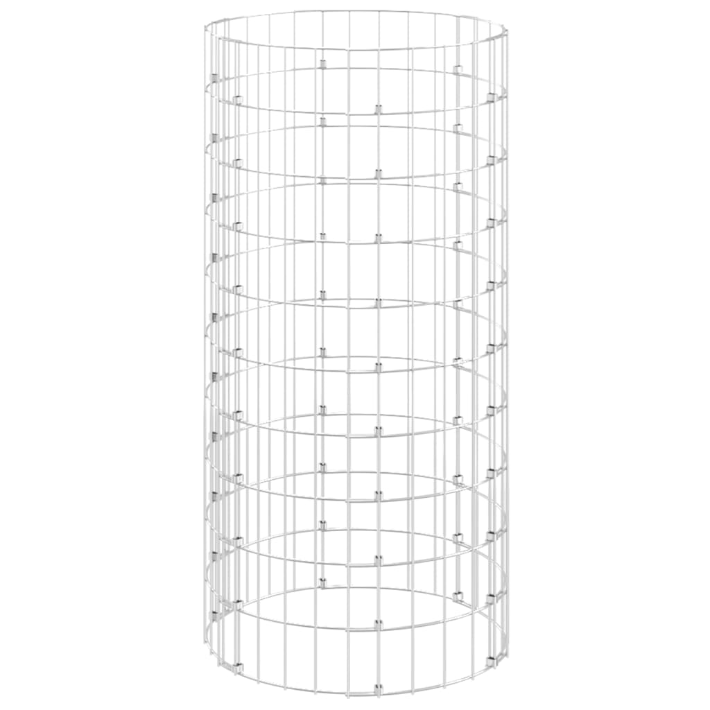 Vidaxl Gabionenpfosten rund ø50x100 cm aus verzinktem Stahl