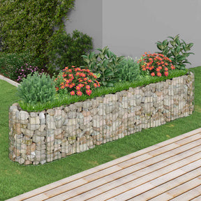 Vidaxl Gabion -Pflanzer erhöhte 260x50x50 cm verzinkte Eisen