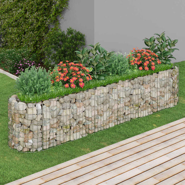 Vidaxl Gabion -Pflanzer erhöhte 260x50x50 cm verzinkte Eisen