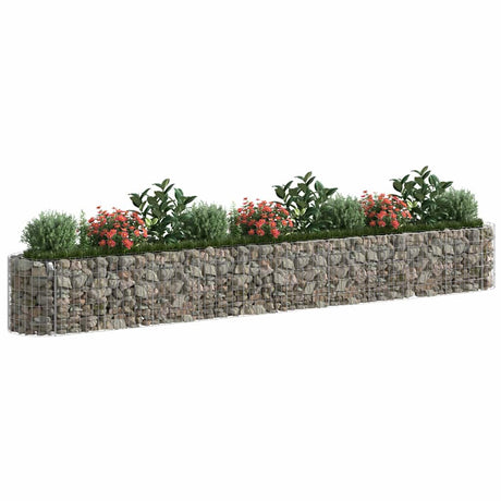 Vidaxl Gabion -Pflanzer vermehrte 400x50x50 cm verzinktes Eisen
