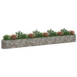 Vidaxl Gabion -Pflanzer erhöhte 540x50x50 cm verzinktes Eisen