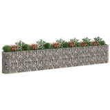 Vidaxl Gabion -Pflanzer erhöhte 610x50x100 cm verzinkte Eisen