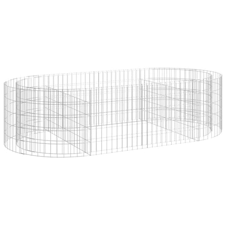 Vidaxl Gabion -Pflanzer erhöhte 200x100x50 cm verzinkte Bügeleisen