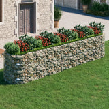 Vidaxl Gabion -Pflanzer erhöhte 500x100x100 cm verzinkte Eisen