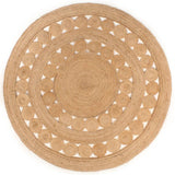 Vidaxl Teppich mit Design um 240 cm geflochtene Jute