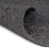 Vidaxl Teppich handgefertigt um 210 cm Jute dunkelgrau