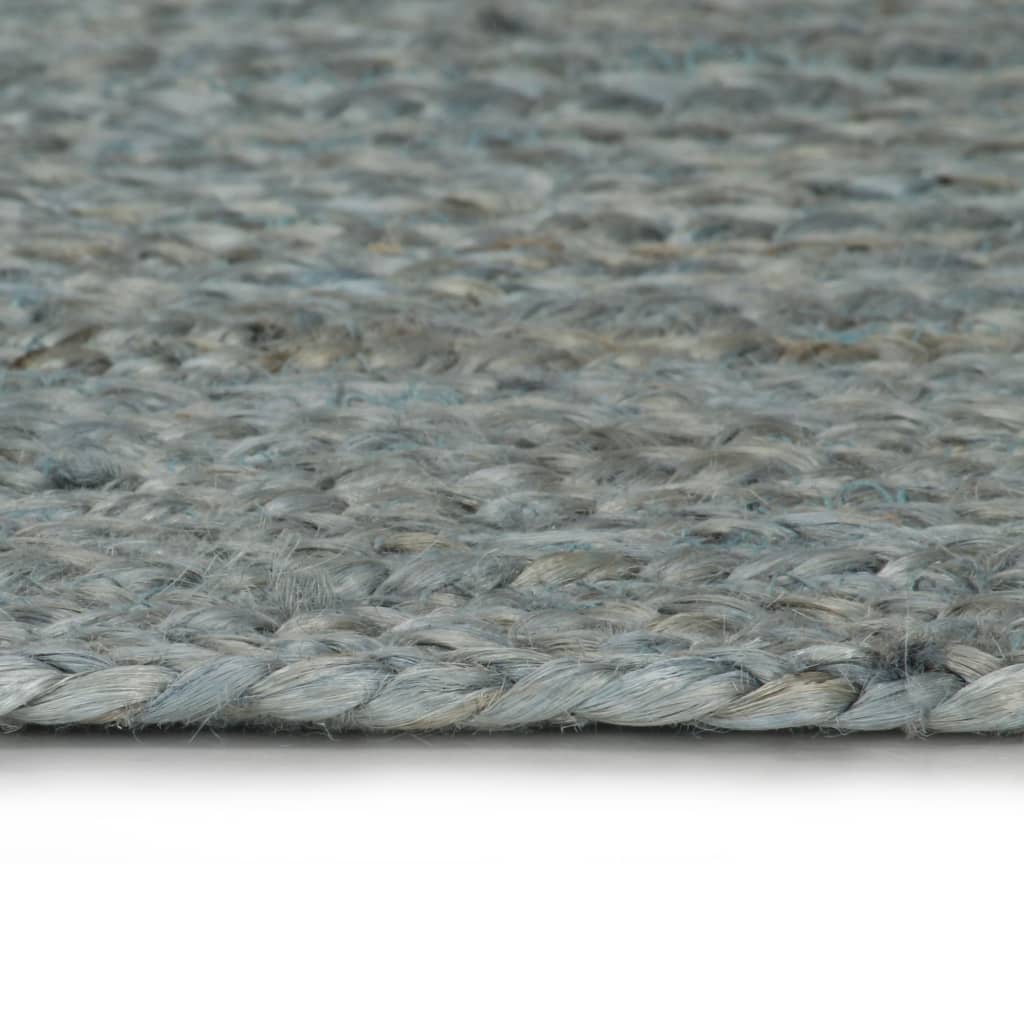Vidaxl Teppich handgefertigt um 210 cm Jute Olivengrün
